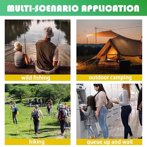 Portable Ultralight Travel Stool - Camping Chair, Foldable Fishing Stool with Carry Keychain,Handbag Style Fold for Backpack, Outdoor Footstool for Picnic Hiking Fishing
