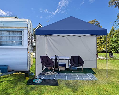 ABCCANOPY Easy Pop up Canopy Tent with 2 Sidewalls for Outdoor Sun Blocking or Rain Protection,10x10, Navy Blue - color: Navy Blue, size: 10x10