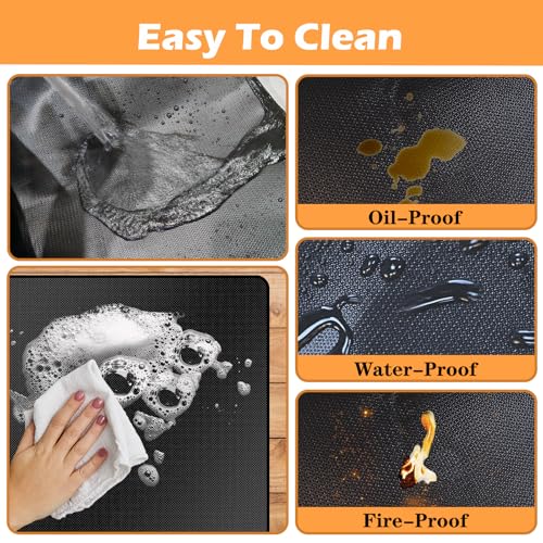 65X48in Grill Mats for Outdoor Grill,Fits Most Grills, Smokers, Griddles and Outdoor Charcoal, Flat Top,Deck and Patio Protector - size: 65x48