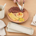 3-in-1 Portable Cutlery Set with Case – Reusable Camping Utensils – Travel Fork, Knife, Spoon Set for Camping, Picnic, Beige - color: Beige