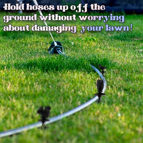Tandefio 3 Pcs Animals Garden Hose Guide Stakes, Owls Squirrels Ducks Heavy Duty Decorative Antique Black Cast Iron Metal Hose Guides, Plant Protector for Lawn Yard Flower Bed - style: Owls, Squirrels, Ducks