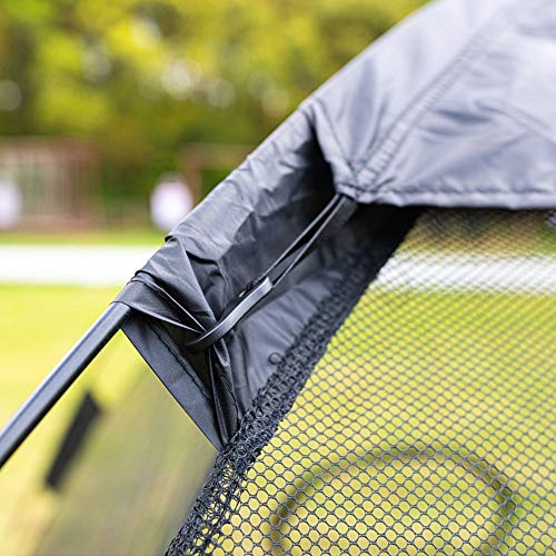 Portable Large Pop Up Pet Cat Tents Enclosures for Outside Patio - color: Black-With Rain Fly
