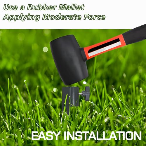 Outdoor Metal Stakes for Ground, Garden Stakes for Lights,Used for Replacement Metal Ground Spike in Live Flame Torches and Solar Lights-6.7 Inch (Black 4 Pack) - color: Black 4 Pack