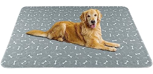 Washable Pee Pads for Dogs, Extra Large 2 Pack 36”x72” Dog Pee Pads Washable, Waterproof Puppy Pads Mat Reusable Fast Absorbent Dog Potty Training Pads, Whelping Pads for Playpen Crate - color: Gray, size: 36*72 Inch (Pack of 2)