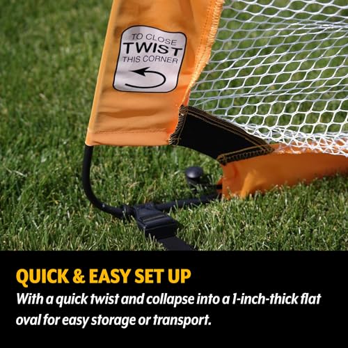 PUGG Pop Up Soccer Goal, Portable Training Football Knitted Poly Net Equipment, The Original Pickup Game Goal, Includes Two Goals & Bag - size: 2.5 Foot