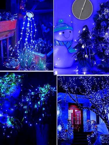 4 Pack 100 LED Fairy Lights Battery Operated with Remote, 33FT Waterproof Twinkle Lights with Timer & 8 Modes, Fairy String Lights Outdoor Indoor for Bedroom Classroom DIY Christmas Decor (Blue) - color: Blue, size: 4 Pack