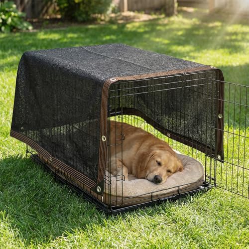 90% Shade Cloth, Dog Kennel Shade Cover, 3.3 x 6.6 FT Sturdy Durable Sunblock Shade Mesh Tarp with Grommets for Patio Plants Greenhouse Chicken Coop Porch - color: Black, size: 3.3 x 6.6 FT