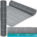 3 x 20FT Drainage Pool Flooring Mats PVC Splash Matting Mesh Hollow Doormat Roll Non Slip Swimming Pool Mat for Outdoor Indoor Heavy Duty Commercial Anti Slip Floor Mats Garage Restaurant Sauna SPA - size: 3x20FT