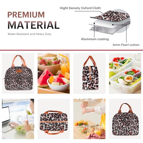 Lunch Bag for Women & Men Adult Insulated Lunch Box, Small Leakproof Cooler Food Lunch Containers Reusable High Capacity Lunch Tote Bags for Work, Travel, Outdoor (Black Panther) - color: Black Panther