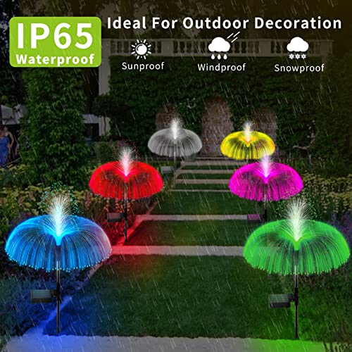 Solar Garden Lights Outdoor Decorative Waterproof, Solar Light for Outside, Yard Lights Solar Flower Decor for Patio Pathway Lawn Party Landscape Grave Decorations, 3 PCS