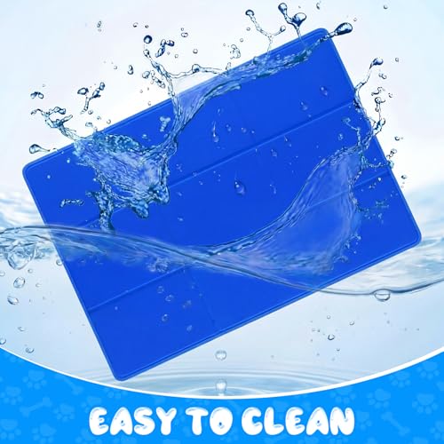 Drydiet 4 Pack Dog Cooling Mat - 47'' X 27'' Solid Gel Self Cooling Mat with Storage Bag Pressure Activated No Refrigeration or Electricity Needed Pet Pad for Dogs & Cats Kennels, Crates, Beds - size: 47'' X 27''