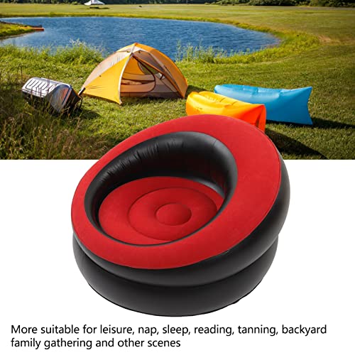 Inflatable Lounger Air Sofa Chair–Simple Inflatable Chair Camping & Beach Accessories–Portable Water Proof Couch for Hiking, Picnics, Outdoor, Music Festivals & Backyard - color: Red