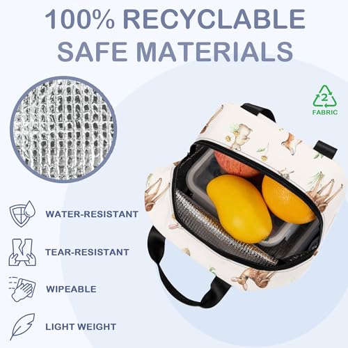 Watercolor Animals,Deer Hedgehog Fox Bunny Squirrel Forest Lunch Box,Insulated Lunch Bag for Girls Boys,Reusable Lunch Box for Kids Adults School Student Work Picnic Travel - color: Watercolor Animals,Deer Hedgehog Fox Bunny Squirrel Forest