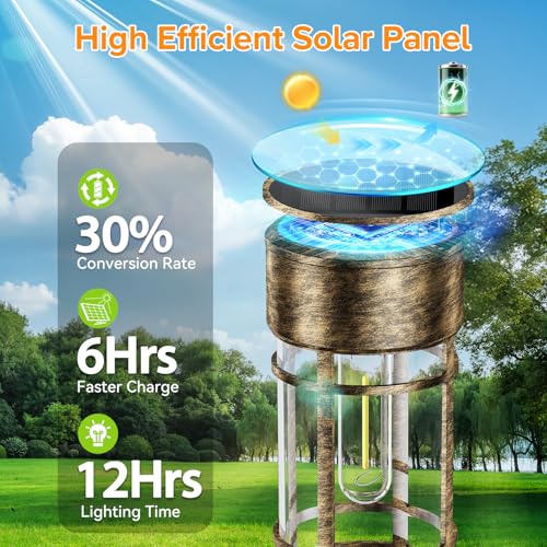 LETMY 8 Pack Brown Solar Pathway Lights Outdoor, Bright Solar Lights Outdoor Waterproof IP65, Solar Garden Lights Outdoor for Yard Walkway Driveway Landscape Garden Decor (Bronze) - color: Bronze, size: 8 PACK