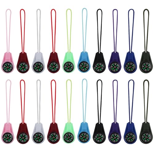 20 Pack Mini Compass for Kids Bulk, Compact Navigation Tools for Classroom Learning, Outdoor Adventures, Hiking, Scout Activities and Survival Kits