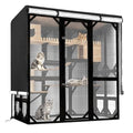 Catio Cover, 73" L x 40" W x 73" H Waterproof Cover for Outdoor Cat Enclosure, 420D Cat Cage Cover for FunXplore Cats Catios, Black (Catio Not Included) - size: 73"L x 40"W x 73"H for FunXplore