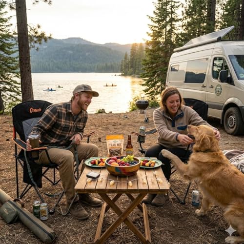 EMERIT 2 Pack Oversized Padded Camping Chair, 350LB Heavy Duty Quad Fold Chair with Arms, Collapsible Outdoor Chairs with Lumbar Back & Cup Holder - color: Black(twin Pack)
