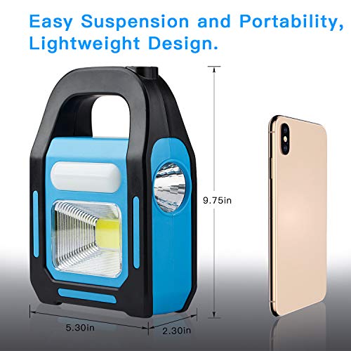 4 Pack 3 in 1 Solar USB Rechargeable Brightest COB LED Camping Lantern, Waterproof Emergency Flashlight LED Light - size: 4 Pack