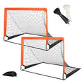 Simple Deluxe 4‘x3’ Portable Soccer Goal, Pop Up Folding Soccer Net Comes with 2 Oxford Cloth Bags and 8 Stakes, Great for Training for Backyard