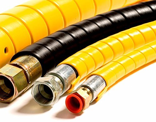 Electriduct 5/8 Inch Heavy Duty Spiral Wrap HDPE Flexible Plastic Cable Sleeve Hose Protector 50 Feet - Black - color: Black, size: 0.64 in - 50 ft