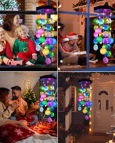 Zeiliuled Solar Wind Chimes for Outside, Pastel Shell Hanging Lights with 2 Modes, Solar Shells Light Gifts for Mom Grandma Girls, LED Outside Decorative Mobile Lights for Garden Yard Patio Decor - color: Pastel Color
