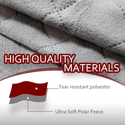 Large Outdoor Blanket Waterproof Quilted-Thick Warm Fleece Blanket for Stadium Camping Picnics Beaches Pets Sports - Sandproof Windproof Washable Portable - Red - color: Red