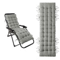 ELFJOY Lounge Chair Cushion Faux Linen Zero Gravity Chair Cushion with Ties Thick Padded Long Bench Cushion for Recliner Chaise Longue Sun Lounger Bench Porch Swing Light Grey 63 Inch - color: Light Grey