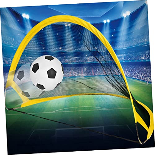 2 Pcs Foldable Soccer Goal Net Set with Inflator Mini Football and Iron Nails for Outdoor Training and Sports Play Portable Football Training Door for Boys