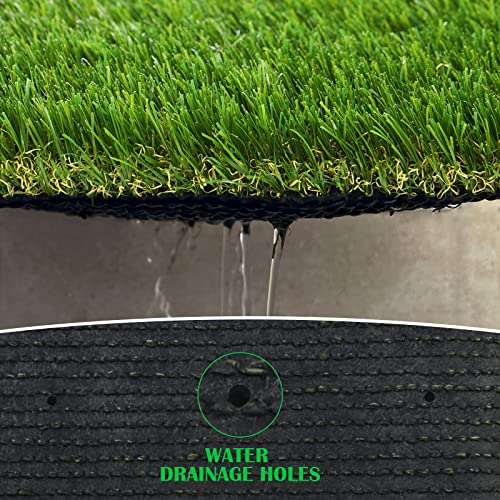 ZGR Artificial Garden Grass 3 ft x 31 ft Premium Lawn Turf, Realistic Fake Grass, Synthetic Turf, Thick Pet Turf, Fake Faux Grass Rug with Drainage Holes Indoor/Outdoor Landscape Customized Available - size: 3 ft x 31 ft = 93 Square ft