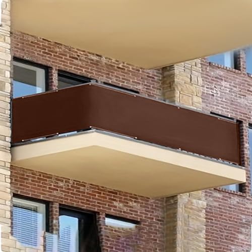 3'x12', Aiwi Space 100% Solid Non-See-Through Privacy Fence Screen, 3ft Garden Privacy Fence, Balcony Privacy Fence, Privacy Protect for Balcony, Backyard,Porch, Railing and Pool, Brown - color: Brown, size: 3×12ft