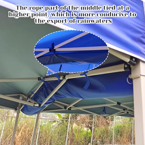 Rainmae 2 Pack Heavy Duty Rain Gutter for Pop Up Canopy, Upgraded Oxford Rain Gutter for 10ft Canopy Tents, Replacement Accessory for Summer Outdoor Events, Easy Drainage Blue