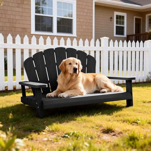 DRATO Dog Bed - Waterproof & Washable Pet Bed, Durable Resin Comfort Design, Easy to Assemble Indestructible Bed(Black,40.24 * 30.08 * 20.04) - color: Black