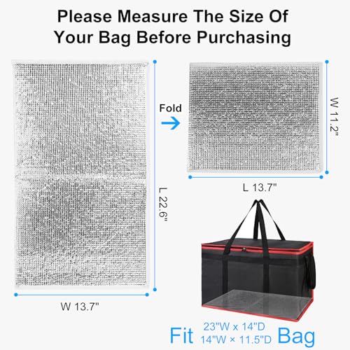Bodaon 1PK Removable Hard Bottom for 23" W X 14" D Bag, XXX-Large Foldable Insulated Plate for Reusable Grocery Shopping Bags, Sturdy Supporter for Food Delivery Cooler Bag, Board for Doordash - color: Hard Bottom Only（Without Bag）, size: Fit 23"W x 14"D