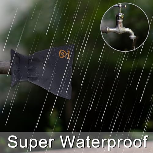 Hedoc Pro Outdoor Faucet Covers for Winter Freeze Protection, 6 Pack 6" W x 8.2" H Winter Faucet Insulation Cover Socks, Hose Bib Covers for Winter - color: Black 6 Pack