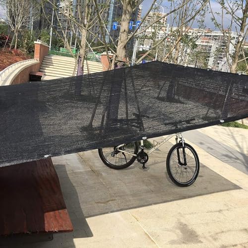 SUN GUARD Sunshade Net | 8' x 10' Black HDPE | UV Protection | Breathable Knitted Fabric | Reinforced Grommets | Versatile Outdoor Use - color: Black, size: 8' x 10'