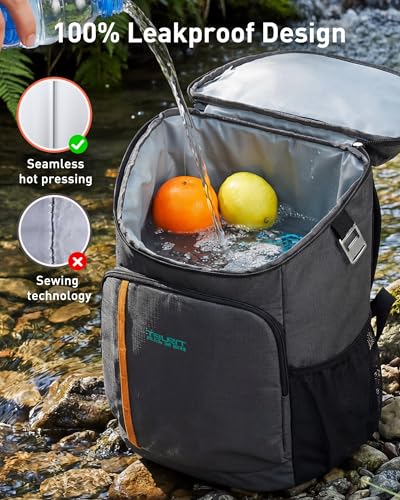TOURIT Cooler Backpack Lightweight Insulated Backpack Cooler Leak-Proof for Men and Women, Sports Fan Coolers - color: 01-Black