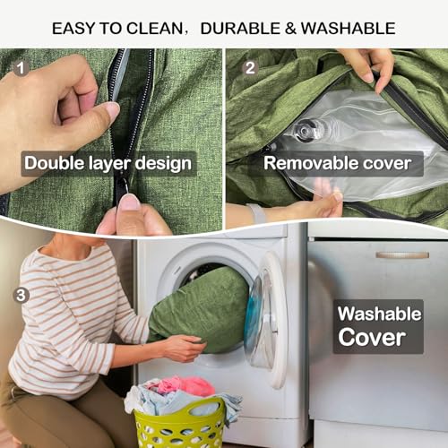 Luxchoice Inflatable Couch Premium Oxford Cloth Inflatable Sofa with Built-in Rechargeable Pump Portable Blow Up Couch for Camping Outdoor Travel Home Guests Backyard Patio | Durable Fabric, Easy Inflation, Waterproof, Puncture Resistant, Portable for Out