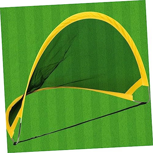 2Pcs Soccer Goal Net Set with Inflator Football and Iron Nails Portable Outdoor Training for Boys and Backyard Game