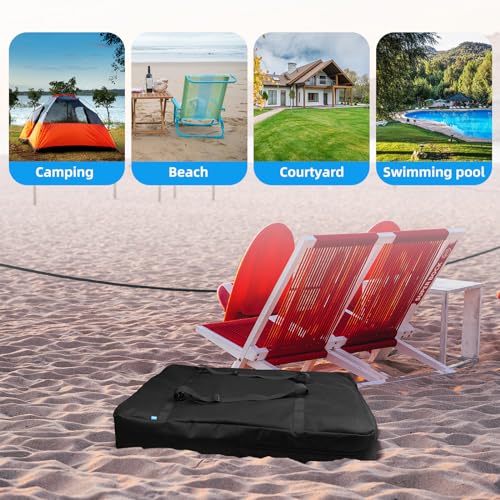Xxerciz Folding Chair Carry Bag Replacement Bag with Adjustable Shoulder Strap and Zipper Opening for Camp Chair, Folding Lounge Chair, Zero Gravity Chair, Chair Travel Storage Bag for Patio Camping