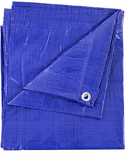 Kotap 10 x 10 Ft. All-Purpose Multi-Use Protection/Coverage 5-mil Poly Tarp, Waterproof, Blue, 1-Pack (TRA-1010) - color: Blue, size: 10 x 10 Ft.