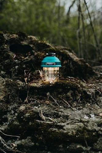 Barebones Beacon Hanging Light – Teal, Rechargeable LED Camping Lantern with Adjustable Brightness – Weatherproof Vintage-Style Hanging Lantern for Outdoor Adventures and Year-Round Use - color: Teal