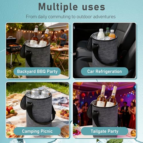 All-in-One Party Cooler Bag with Folding Design and Insulated Compartments -GETTOONE Ideal for Tailgating and Outdoor Events! - size: 7.8 X 12.5 Inch