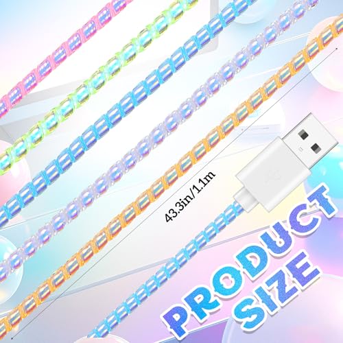 Frienda 10 Pcs Spiral Cord Protector Chargers Protector Pets No Chew Data Cable Protective Sleeve Headphone Charger Saver USB Cable Cover Wire Repair for Phone USB (Flash Color) - color: Flash Color
