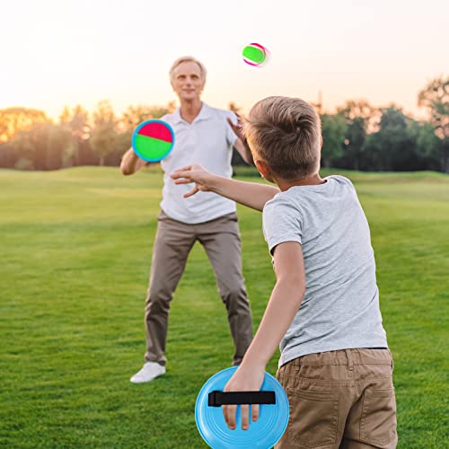 Ayeboovi Toss and Catch Ball Game Outdoor Beach Pool Kids Toys Outside Lawn Yard Games for 3 4 5 6 7 8 9 10 11 12 Year Old Girls Boys Toys Birthday Gift Easter Basket Stuffers (2 Paddles 2 Balls) - style: 2 Paddles 2 Balls