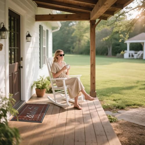 Yimobra Welcome Front Door Mat, Heavy Duty Easy Clean Doormat Indoor Outdoor, Waterproof Quick Dry Floor Mat for Home, Garage, Hign Traffic Areas, Non Slip, Low Profile, 29.5X17 Inches, Maroon - color: Maroon, size: 29.5x17 Inch