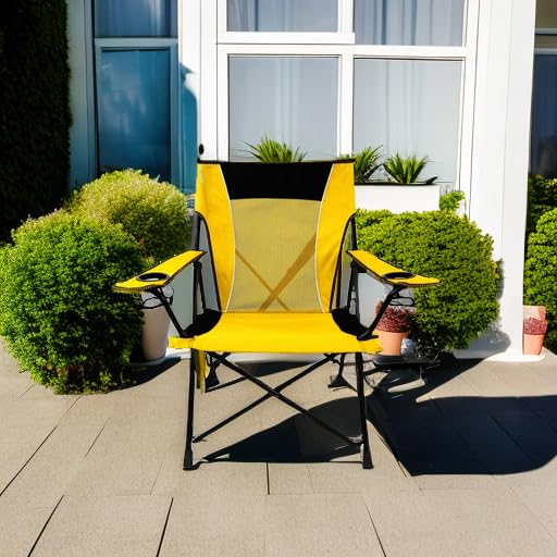 Kijaro Dual Lock Portable Camping Chairs - Versatile Outdoor Folding Sports & Lawn Chair - Locks Position Izamal Yellow - color: Izamal Yellow