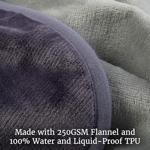 Lavish Home Waterproof Blanket - 80x80 King-Size Blanket for Kids, Pets, and Outdoors - Throw for Bed, Couch, Chair and Car (Purple) - color: Purple