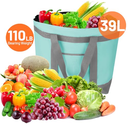 Insulated Reusable Tote Bag for Grocery Shopping for Women/Men, Pizza/Food Delivery Bag to Keep Food Cold/Hot for Commercial Food Transport, Cooler bags for Travel/Beach/Picnic, Green - color: Green, size: Non-Waterproof