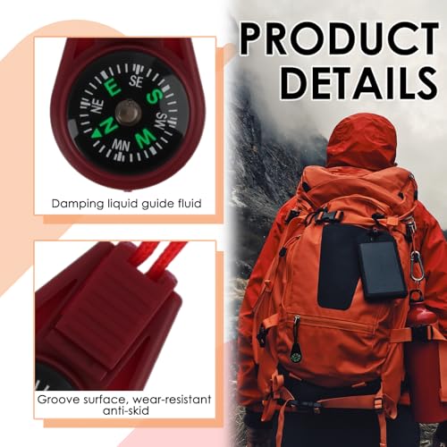 20 Pack Mini Compass for Kids Bulk, Compact Navigation Tools for Classroom Learning, Outdoor Adventures, Hiking, Scout Activities and Survival Kits
