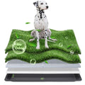 Dog Grass Pad with Tray, 45×34in XL Litter Box, 2×Grass Pad for Dogs Potty Washable, Thick Soft Odor-Free Hemmed Dog Pee Grass, Indoor Potty Training Balcony